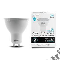 Лампа светодиодная 7Вт 230в GU10 4100К Elementary Gauss (13627)