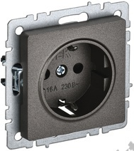 Мех-м розетки 1-м BRITE с з/к., темн.бронза IEK BR-R11-16-K45