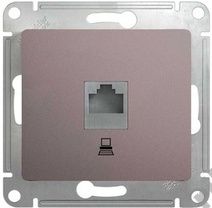Мех-м розетки комп. GLOSSA RJ45 платина SchE GSL001281K