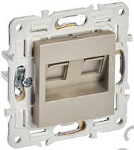 Мех-м розетки 2*RJ45 SKANDY шампань IEK SK-K20-1-K37