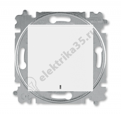 Выключатель 1-кл. Levit с подсветкой бел./бел. ABB 2CHH590146A6003