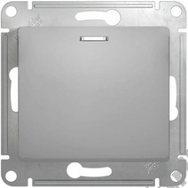 Мех-м выкл. 1-кл. с подсв. GLOSSA платина SchE GSL001213