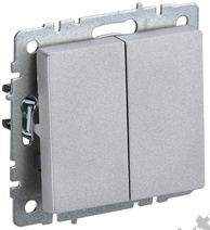 Мех-м выкл. 2-кл. BRITE алюм. IEK BR-V20-0-10-K47 