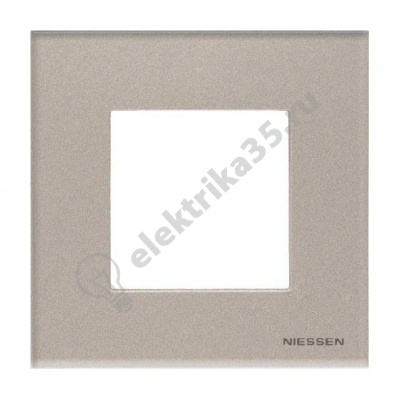 Рамка 1-п 2мод. Zenit стекло Брызги шампанского ABB N2271 CH 2CLA227100N3901