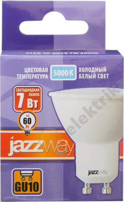 Лампа светодиодная 7Вт 230в GU10 5000К JazzWay (1033574)