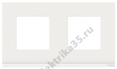 Рамка 2-м гориз. UNICA PURE бел. стекло/бел., SchE NU600485