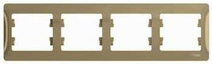 Рамка 4-м GLOSSA гориз., титан SchE GSL000404