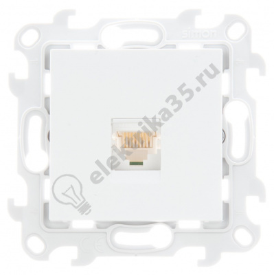Механизм розетки RJ45 кат. 5e UTP Simon24 бел. 2410598-030