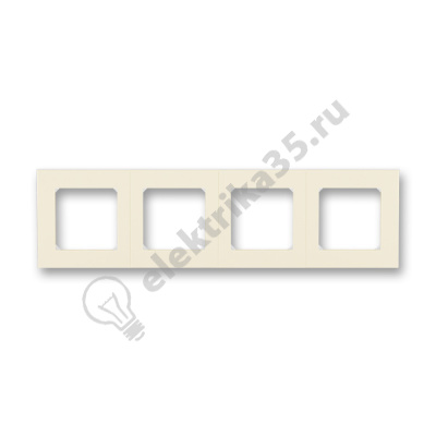 Рамка Levit 4п сл. кость/бел. ABB 2CHH015040A6017