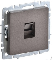 Мех-м розетки 1-м BRITE комп. RJ45 кат.5E темн.бронза IEK BR-K10-1-K45 