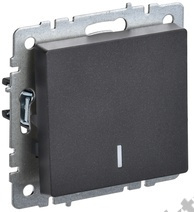 Мех-м выкл. 1-кл. BRITE с подсв., черный IEK BR-V10-1-10-K02 