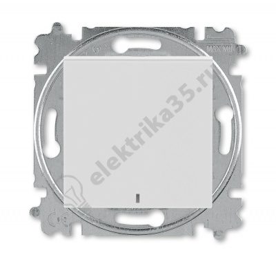 Выключатель 1-кл. Levit с подсветкой сер./бел. ABB 2CHH590146A6016