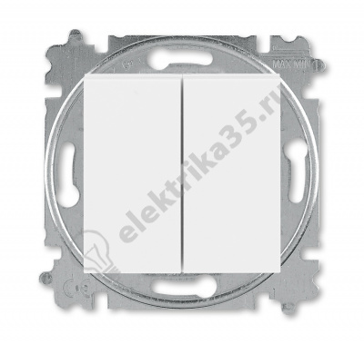 Выключатель 2-кл. Levit бел./бел. ABB 2CHH590545A6003