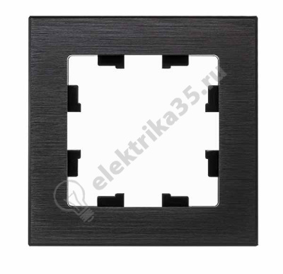 Рамка 1-м ATLASDESIGN NATURE металл оникс SchE ATN312301