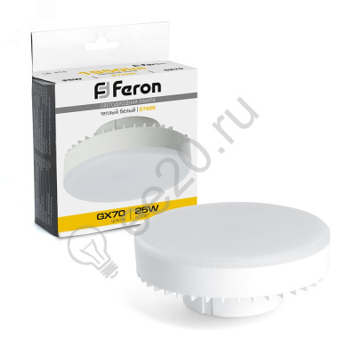 Лампа светодиодная LED 25Вт 230в GX70 2700К FERON 38268