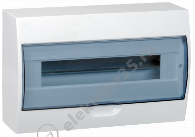 Щит распределительный навесной ЩРн-П-18 белый прозр. дверь IP41 220х365х100 IEK 