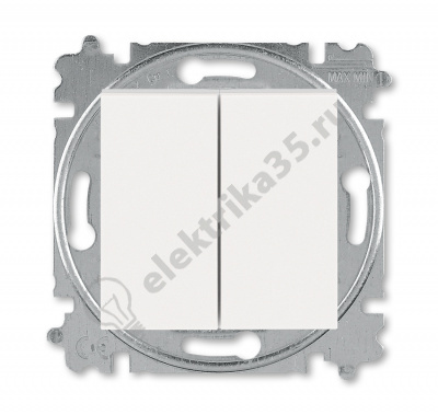 Выключатель 2-кл. Levit жемчуж./ледяной ABB 2CHH590545A6068