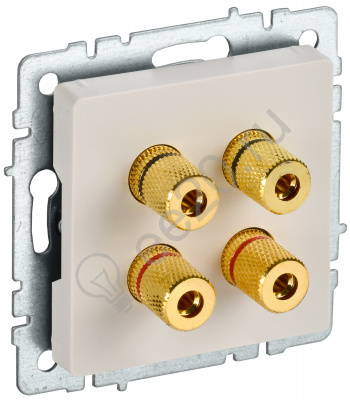 Аудиорозетка 4-м BRITE беж. IEK BR-S40-K10