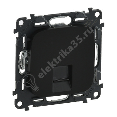 Механизм розетки комп. RJ45 антрацит Valena Allure Leg 753950