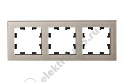 Рамка 3-м ATLASDESIGN NATURE стекло шампань SchE ATN320503