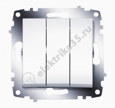 Механизм выключателя 3-кл. Cosmo бел. ABB 619-010200-254