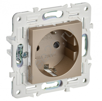 Мех-м розетки 1-м. SKANDY с/з шампань IEK SK-R11-16-K37