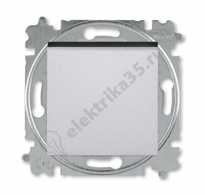 Переключатель 1-кл. Levit серебр./дым. черн. ABB 2CHH590645A6070