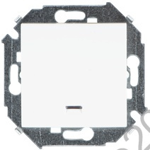 Механизм выключателя 1-кл. с подсв. СП 16А IP20 бел. Simon15 1591104-030