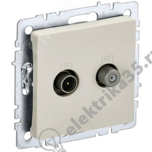 Мех-м розетки BRITE TV+SAT, беж. IEK BR-AF20-O-K10
