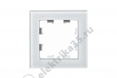 Рамка 1-м ATLASDESIGN NATURE стекло бел. SchE ATN320101