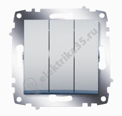 Механизм выключателя 3-кл. Cosmo алюм. ABB 619-011000-254