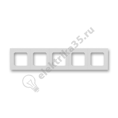 Рамка Levit 5п сер./бел. ABB 2CHH015050A6016