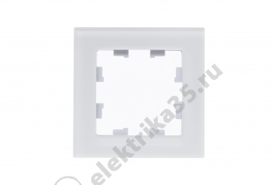 Рамка 1-м ATLASDESIGN NATURE мат. стекло бел. SchE ATN330101