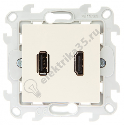 Механизм коннектора HDMI+USB 2.0 Simon24 сл. кость 2411095-031