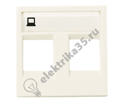 Накладка для 2-х суппортов  2мод. Zenit бел. ABB 2CLA221820N1101