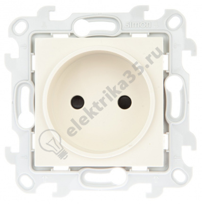 Механизм розетки 2К+З Schuko с защ. шторками Simon24 сл. кость 2450432-031