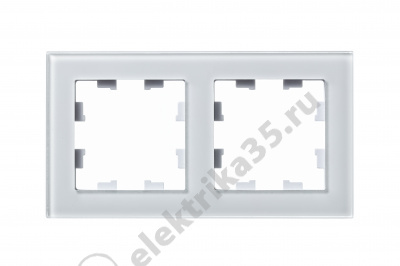 Рамка 2-м ATLASDESIGN NATURE стекло бел. SchE ATN320102