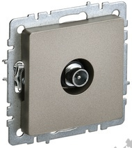 Мех-м розетки BRITE TV проходная, шампань IEK BR-A10-P-K37