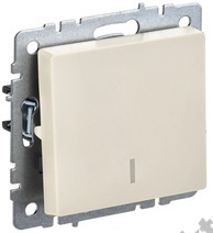 Мех-м выкл. 1-кл. BRITE с подсв., беж. IEK BR-V10-1-10-K10 