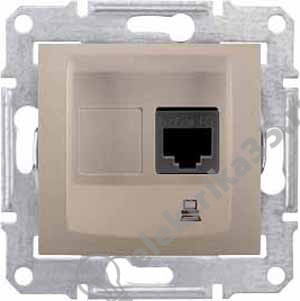 Мех-м розетки комп. SEDNA RJ45 титан SchE SDN4300168