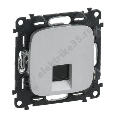 Механизм розетки  алюминий RJ45 CAT.5E UTP Valena Allure Leg 753940