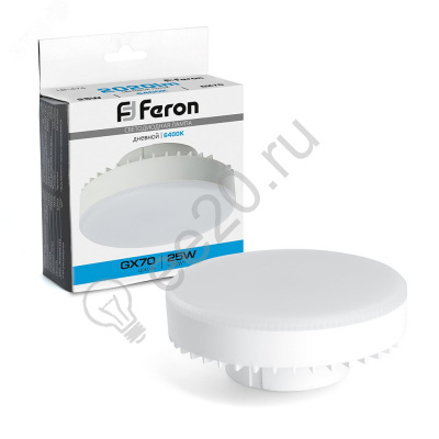 Лампа светодиодная LED 25Вт 230в GX70 6400К FERON 38270 