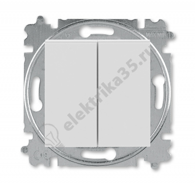 Переключатель 2-кл. Levit сер./бел. ABB 2CHH595245A6016