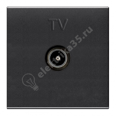 Механизм розетки TV 2мод. Zenit простой антрацит ABB 2CLA225070N1801
