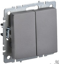 Мех-м выкл. 2-кл. BRITE проходной сталь IEK BR-V22-0-10-K46