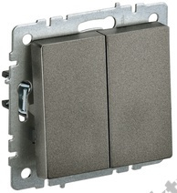Мех-м выкл. 2-кл. BRITE темн.бронза IEK BR-V20-0-10-K45 