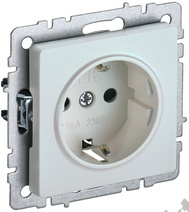 Мех-м розетки 1-м BRITE с з/к., защ. шт., жемчуг IEK BR-R14-16-K36 