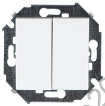 Механизм переключателя проходного 2-кл. СП 16А IP20 бел. Simon15 1591397-030
