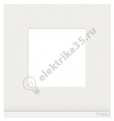 Рамка 1-м гориз. UNICA PURE бел. стекло/бел., SchE NU600285
