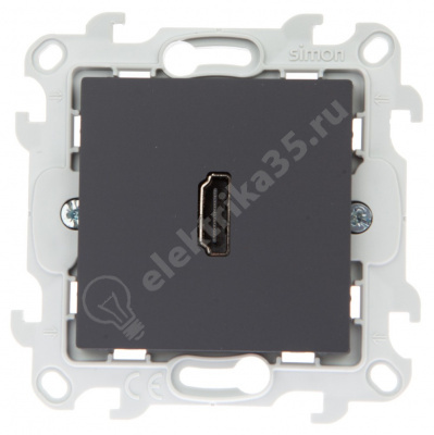 Механизм коннектора HDMI 1.4 Simon24 графит 2411094-038